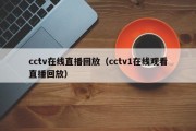 cctv在线直播回放（cctv1在线观看直播回放）