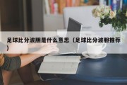 足球比分波胆是什么意思（足球比分波胆推荐）