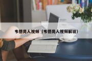 韦德晃人视频（韦德晃人视频解说）