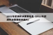 2021年欧洲杯决赛赛程表（2021年欧洲杯决赛赛程表图片）